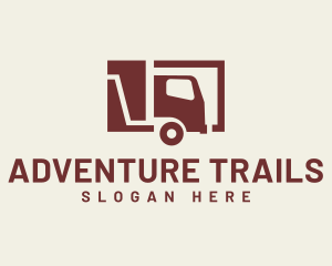 Minimal Transport Truck logo design