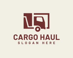 Minimal Transport Truck logo design