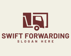 Minimal Transport Truck logo design