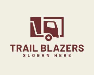 Minimal Transport Truck logo design