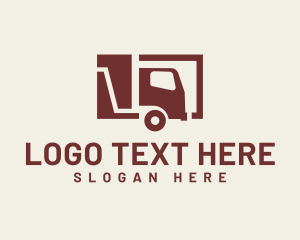 Express - Minimal Transport Truck logo design