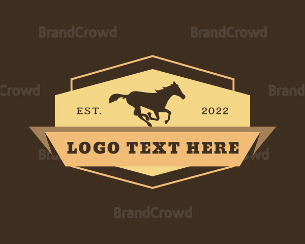 Horse West Cowboy Logo