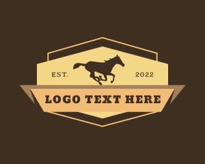 Saloon - Horse West Cowboy logo design