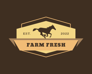 Horse West Cowboy logo design