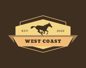 West - Horse West Cowboy logo design