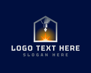 Laser - Industrial Welding Ironwork logo design