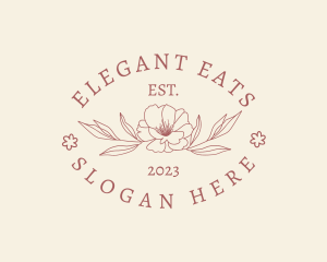 Elegant Floral Leaf logo design