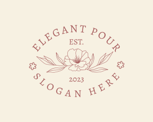 Elegant Floral Leaf logo design