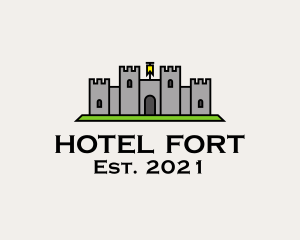 Ancient Castle Fortress  logo design