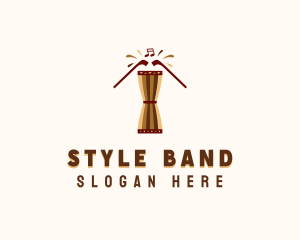 African Djembe Drum logo design