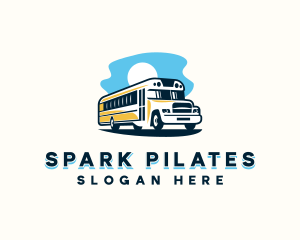 School Bus Transportation Logo