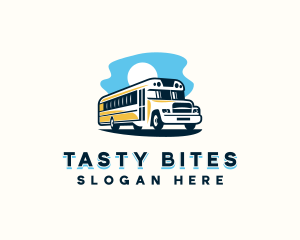 School Bus Transportation Logo