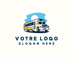 School Bus Transportation Logo