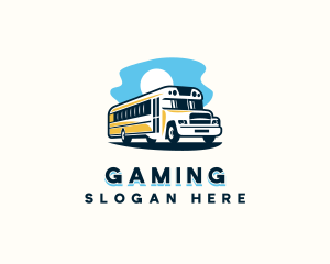 School Bus Transportation Logo