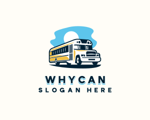 School Bus Transportation Logo