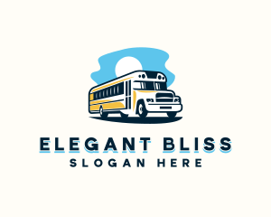 Road Trip - School Bus Transportation logo design