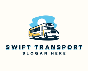 School Bus Transportation logo design