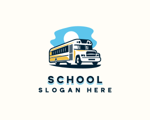 School Bus Transportation logo design
