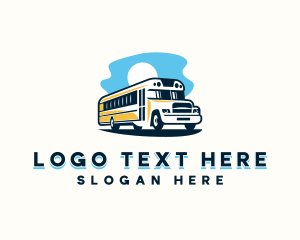 School Bus Transportation Logo