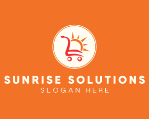Sunny Shopping Cart logo design