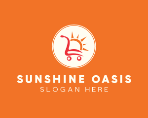 Sunny Shopping Cart logo design