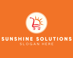 Sunny Shopping Cart logo design