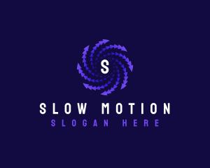 Motion Arrow Spiral logo design