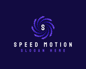 Motion Arrow Spiral logo design