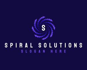 Motion Arrow Spiral logo design