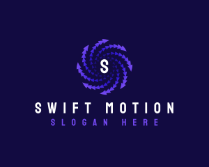 Motion Arrow Spiral logo design