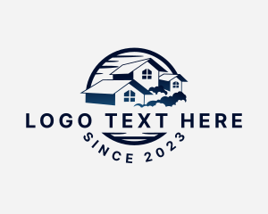 Renovation - Roofing Realty House logo design