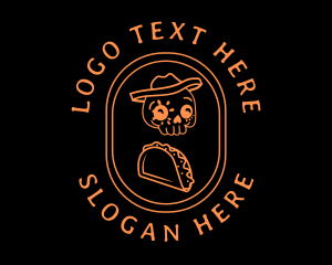 Skull - Mexican Taco Taqueria logo design