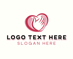 Hand - Heart Hand Healthcare logo design