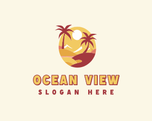 Beach Resort Island logo design