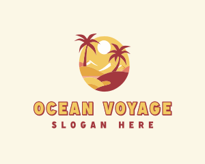 Beach Resort Island logo design