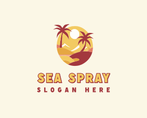 Beach Resort Island logo design