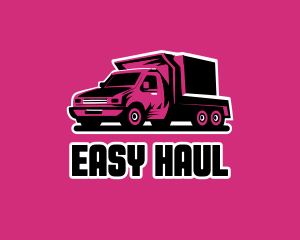 Pink Cargo Truck logo design