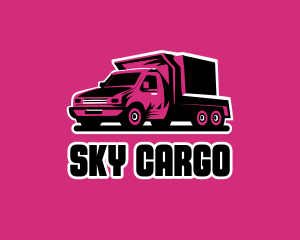 Pink Cargo Truck logo design