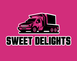 Pink Cargo Truck logo design