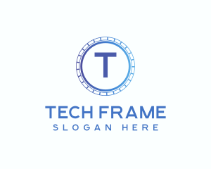 Framework - Gradient Mechanical Circle logo design