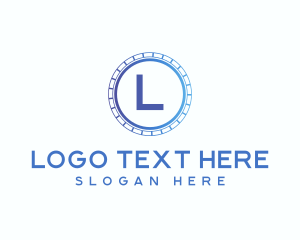 Letter - Gradient Mechanical Circle logo design