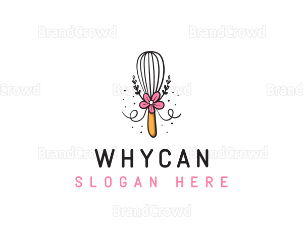 Floral Baking Wisk Logo