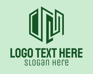 Green - Green Building Architecture logo design