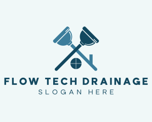 Drainage - Housekeeping Plunger Tool logo design