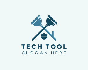 Tool - Housekeeping Plunger Tool logo design
