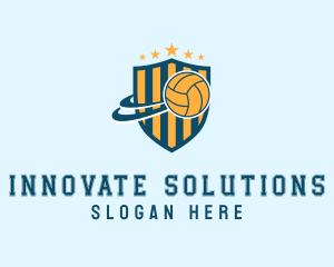 Sports Network - Volleyball Team League logo design