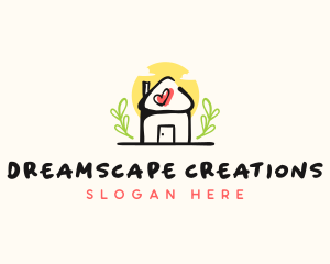 Imagination - Daycare Kindergarten House logo design
