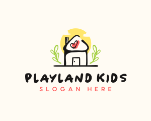 Daycare Kindergarten House logo design