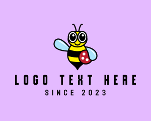 Button - Cute Bee Kindergarten logo design