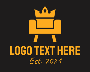 Upholstery - Golden Royal Couch logo design